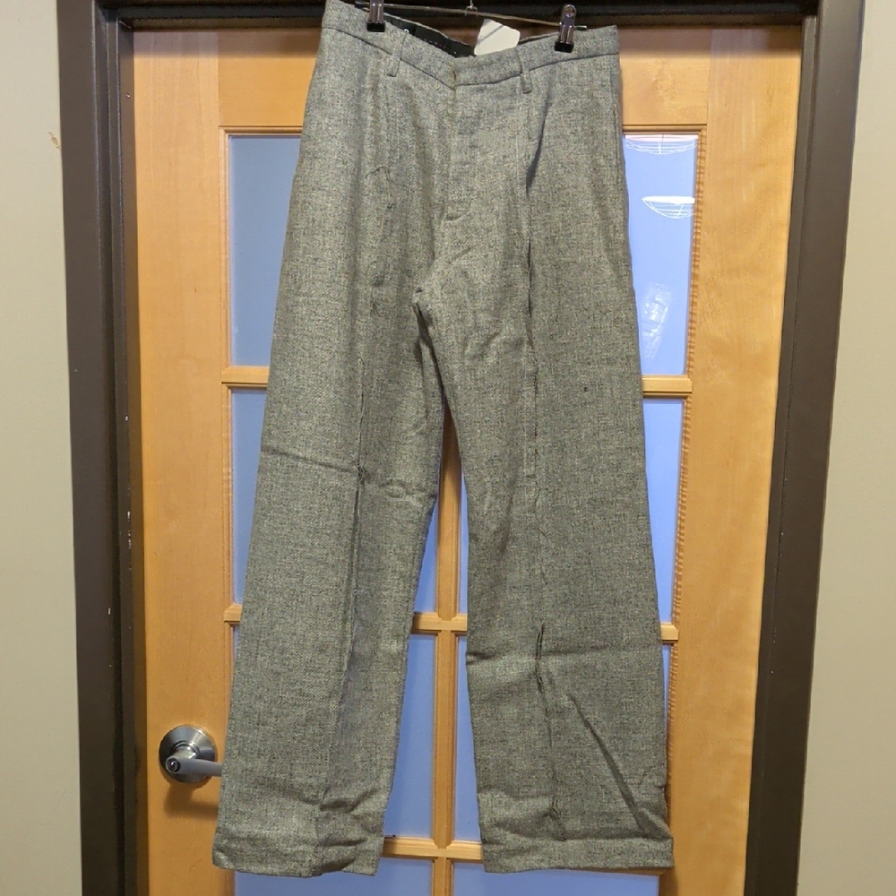 R13 Exposed Seams Gray Dress Pants